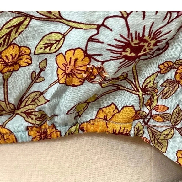 Maaji Colombian Floral Crop‎ Top Blouse | Size: Large - Picture 9 of 13